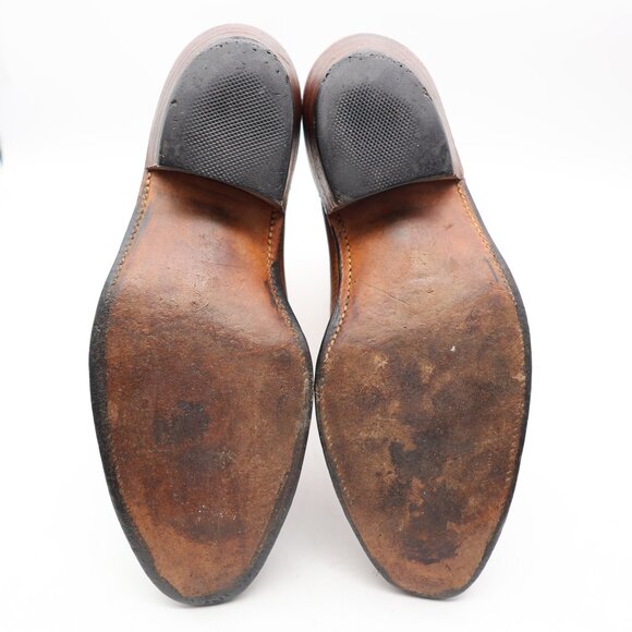 Frye Western Lizard Brown Leather Boots Men's 9.5 EE Pull On Cowboy Made in USA - Picture 7 of 15